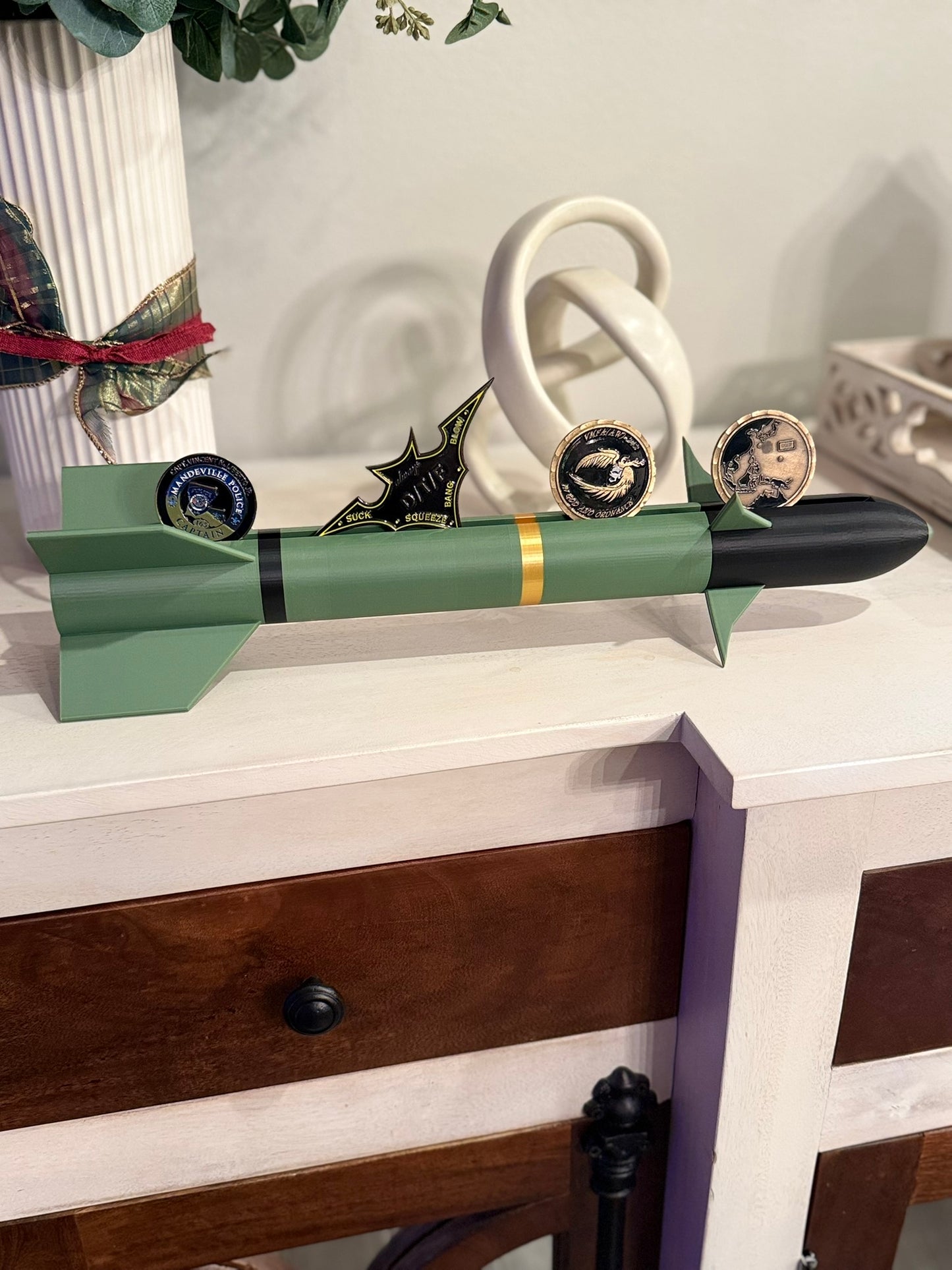 AIM-9M Sidewinder Missile Challenge Coin Display Holder