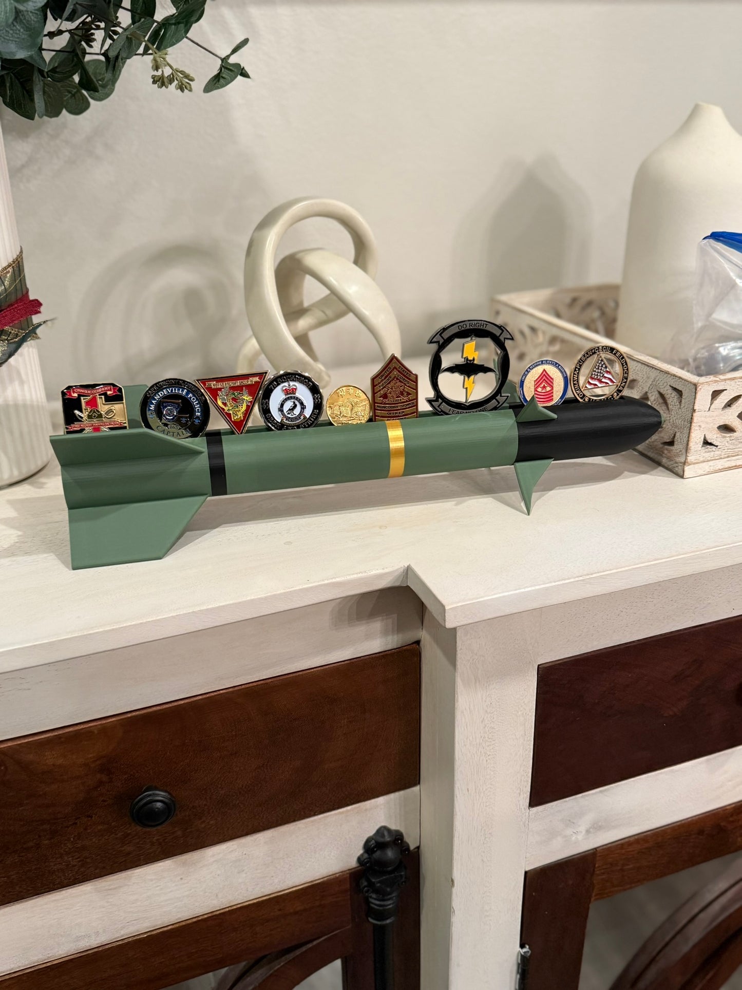 AIM-9M Sidewinder Missile Challenge Coin Display Holder