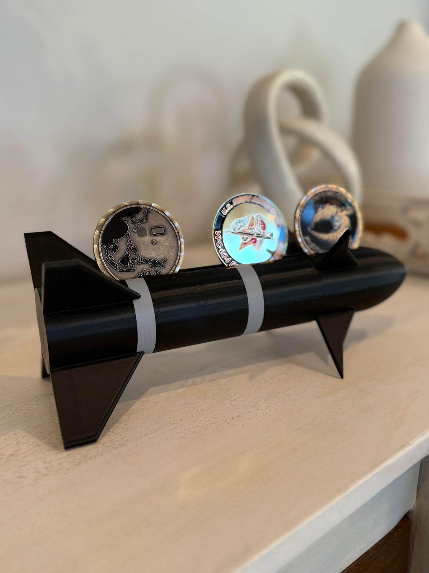 AIM-9M Sidewinder Missile Challenge Coin Display Holder