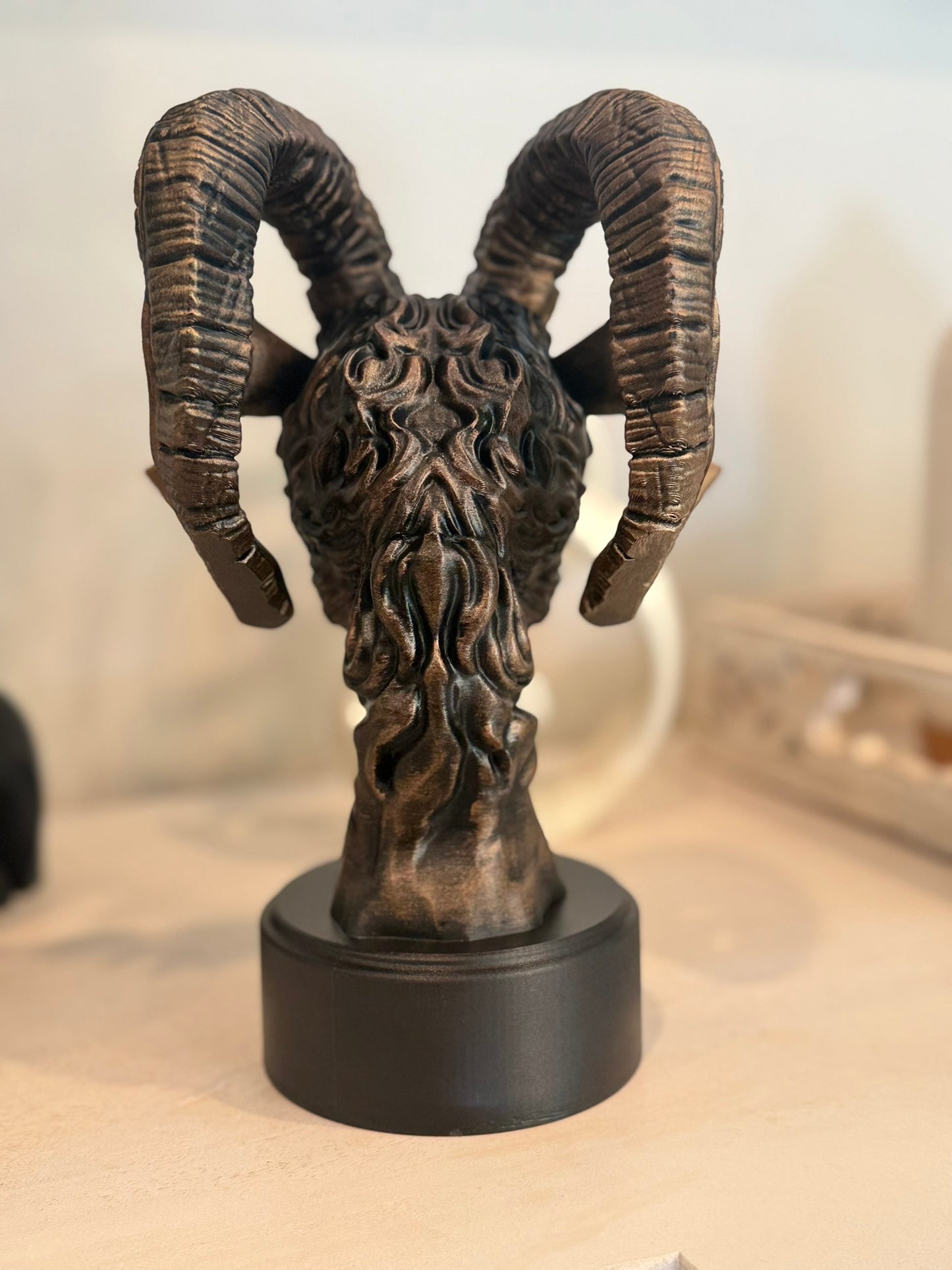 Custom Navy Chief Goat Head Sculpture – USN Retirement Gift | Hand-Painted CPO Statue | Goat Locker Decor