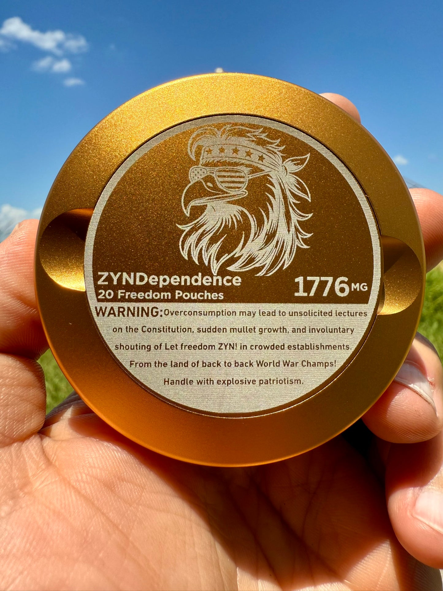 Metal Zyn Tin Can – Aluminum Snus Holder & Dip Can | Custom Zyn Case, EDC, Pill Box, Veteran Gift, Funny Gift for Him, Pocket Storage