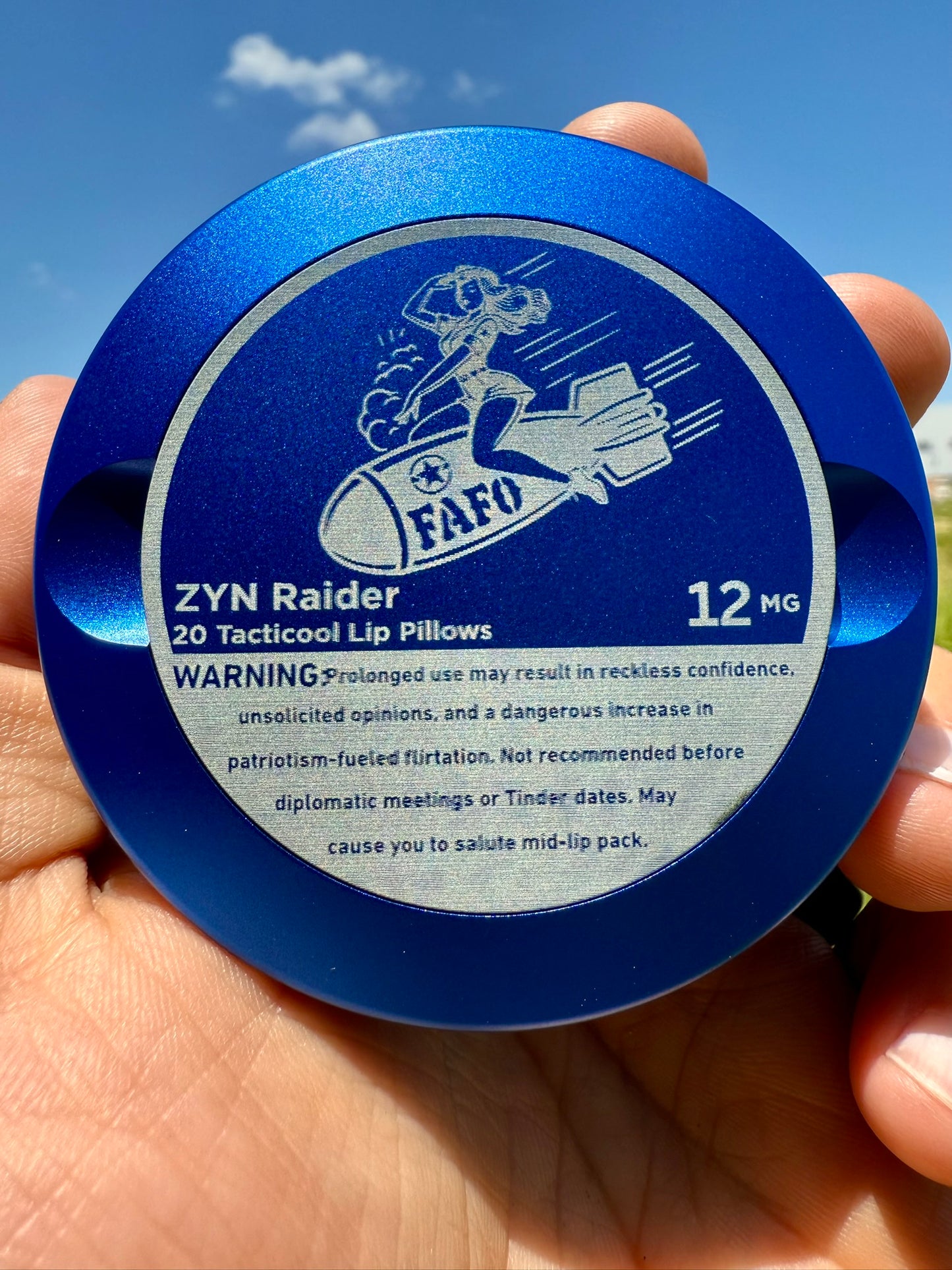 Metal Zyn Tin Can – Aluminum Snus Holder & Dip Can | Custom Zyn Case, EDC, Pill Box, Veteran Gift, Funny Gift for Him, Pocket Storage