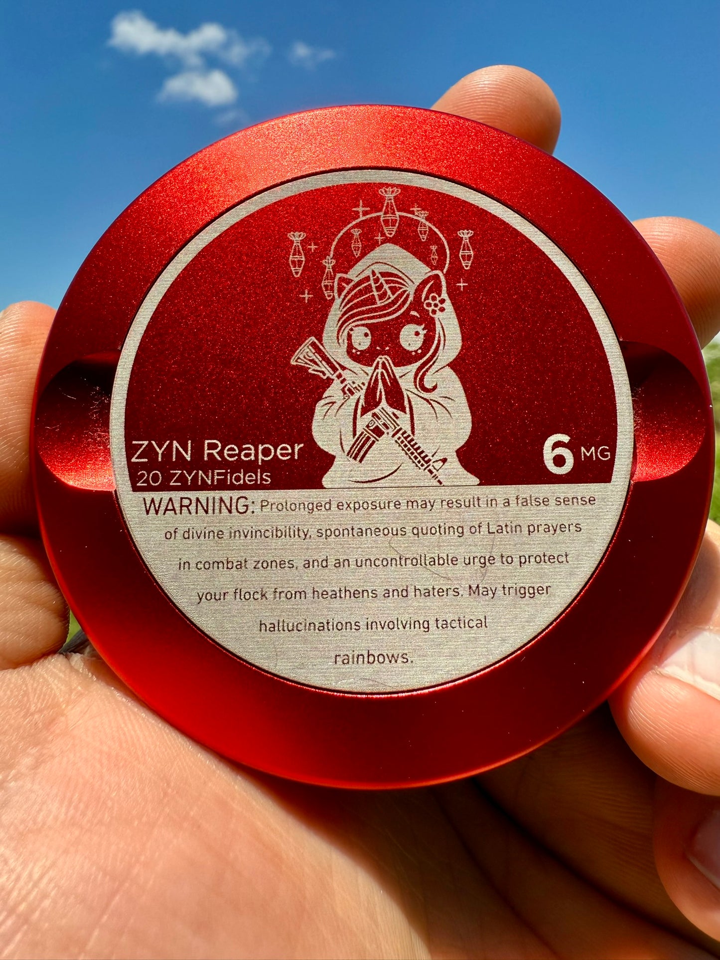 Metal Zyn Tin Can – Aluminum Snus Holder & Dip Can | Custom Zyn Case, EDC, Pill Box, Veteran Gift, Funny Gift for Him, Pocket Storage