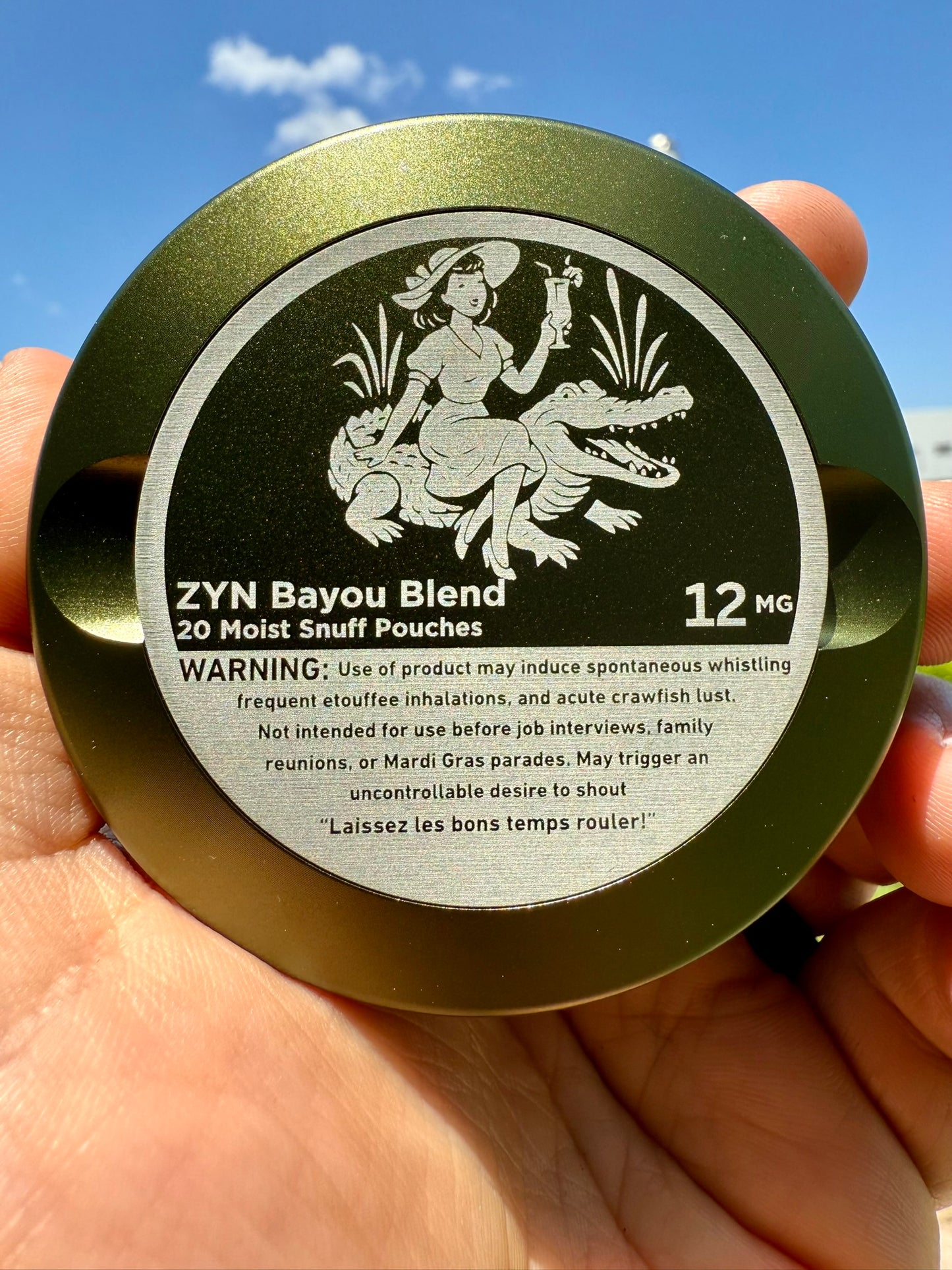 Metal Zyn Tin Can – Aluminum Snus Holder & Dip Can | Custom Zyn Case, EDC, Pill Box, Veteran Gift, Funny Gift for Him, Pocket Storage