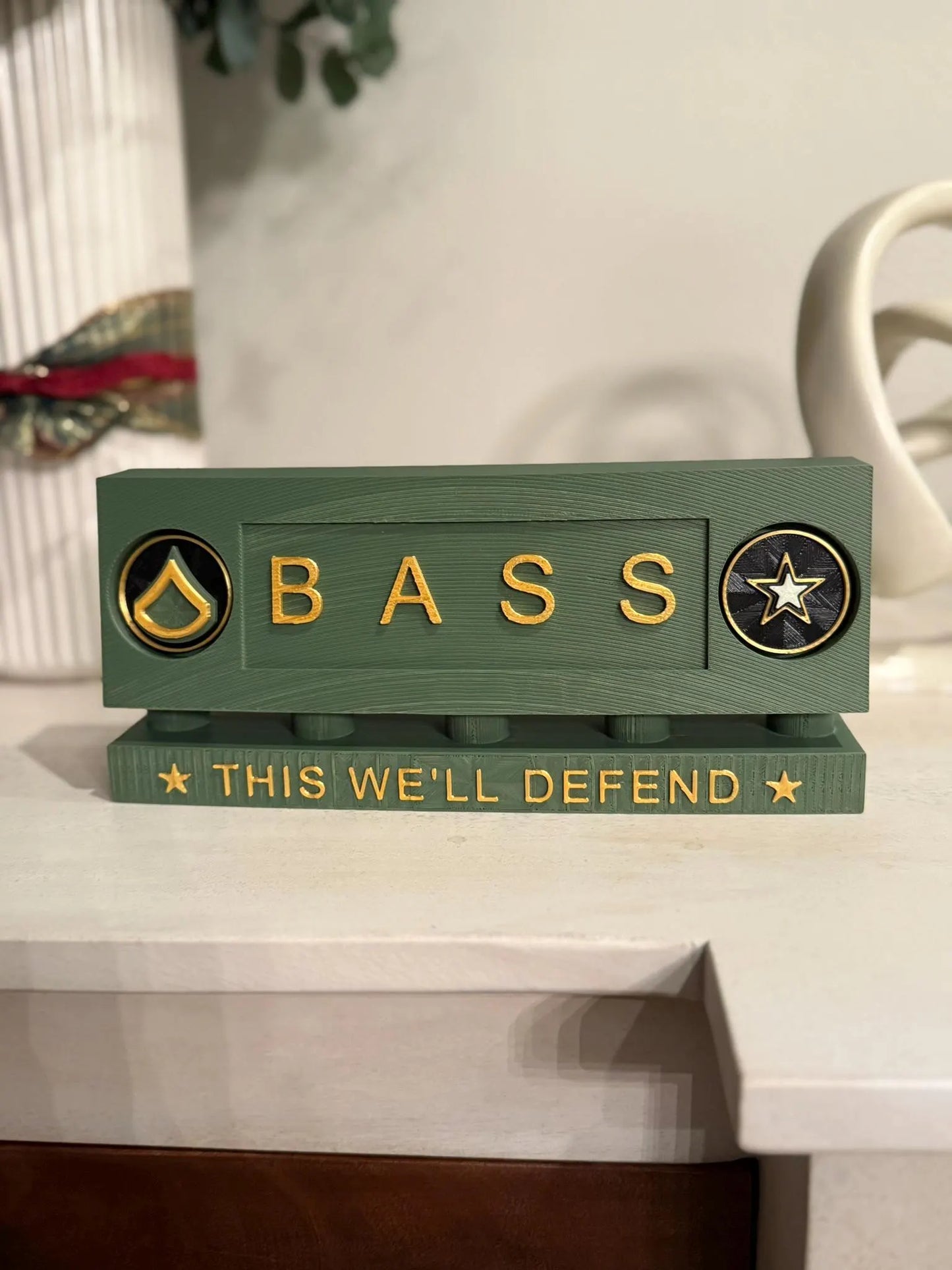 Custom 3D Printed Military Desk Plaque