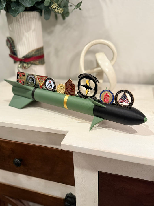 AIM-9M Sidewinder Missile Challenge Coin Display Holder