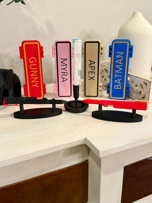 3D Printed Slide Pen with Custom Case, Personalized Action Pen, Pilot G2 Compatible Refill