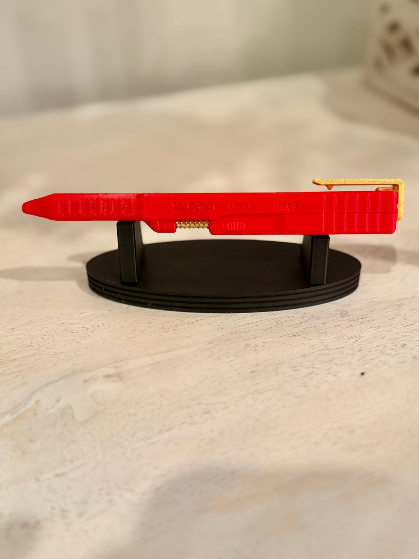 3D Printed Slide Pen with Custom Case, Personalized Action Pen, Pilot G2 Compatible Refill