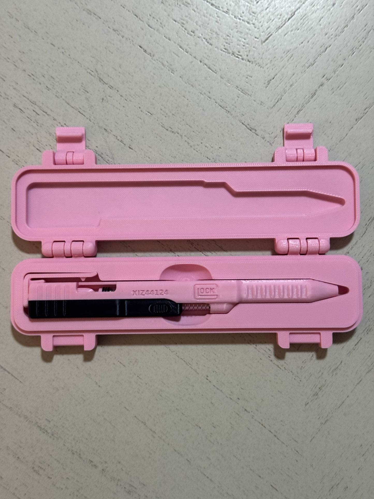 3D Printed Slide Pen with Custom Case, Personalized Action Pen, Pilot G2 Compatible Refill