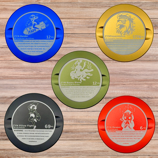 Metal Zyn Tin Can – Aluminum Snus Holder & Dip Can | Custom Zyn Case, EDC, Pill Box, Veteran Gift, Funny Gift for Him, Pocket Storage